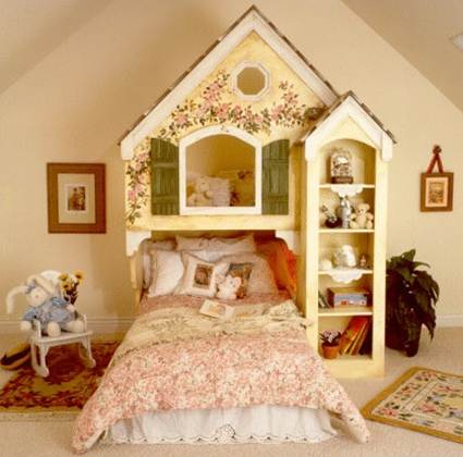 Dormitorio de casa de muñecas
