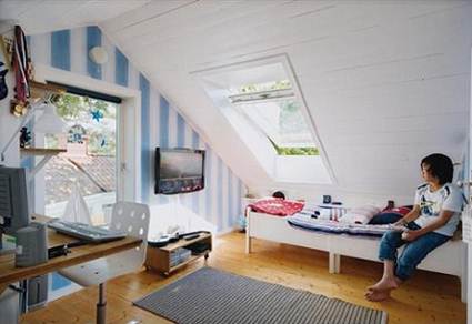Habitación juvenil con estilo nórdico